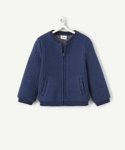 Baby girl Tao Categories - BABY GIRLS' NAVY CARDIGAN WITH SILVER THREADS