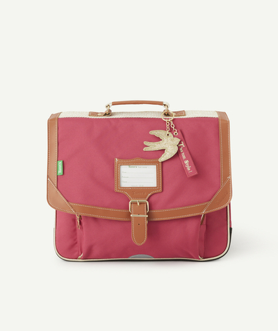 TANN’S ® Tao Categories - PALOMA RASPBERRY PINK SCHOOL BAG WITH GOLD DETAILS