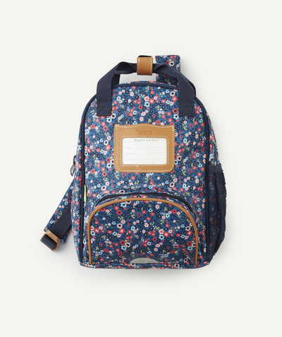 Girl Nouvelle Arbo   C - LOU ANN NAVY BACKPACK WITH FLORAL PRINT