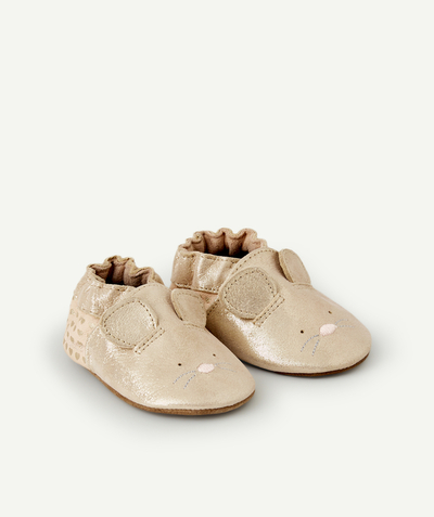 Shoes, booties Nouvelle Arbo   C - BABIES' ROSE GOLD -COLOURED BOOTIES WITH MICE