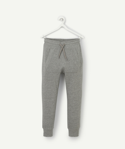 Trousers - Jogging pants Nouvelle Arbo   C - BOYS' GREY JOGGERS WITH KANGAROO POCKET