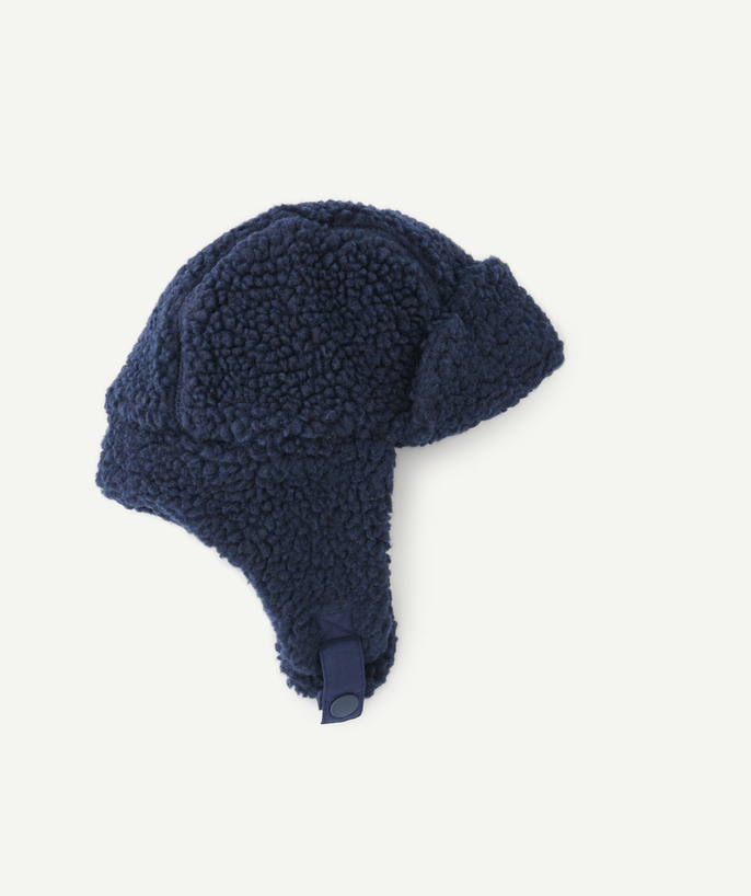 Knitwear accessories Tao Categories - NAVY BLUE BRAVO SHERPA HAT