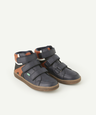 KICKERS ® Tao Categories - LOHAN BOYS' BLACK, CAMEL AND NAVY HIGH-TOP TRAINERS