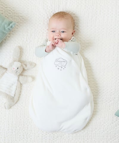 Sleep bag Tao Categories - SLEEPING BAG FOR NEWBORNS IN VELVET MADE WITH RECYCLED FIBRES