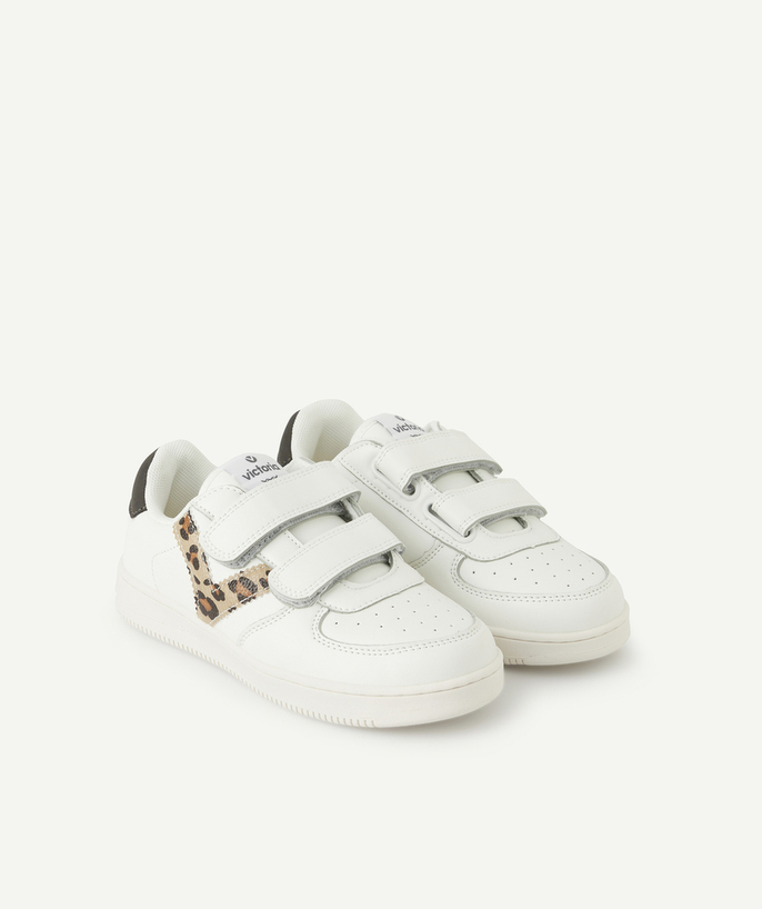 VICTORIA ® Tao Categories - GIRL'S WHITE LEOPARD LOGO SNEAKERS