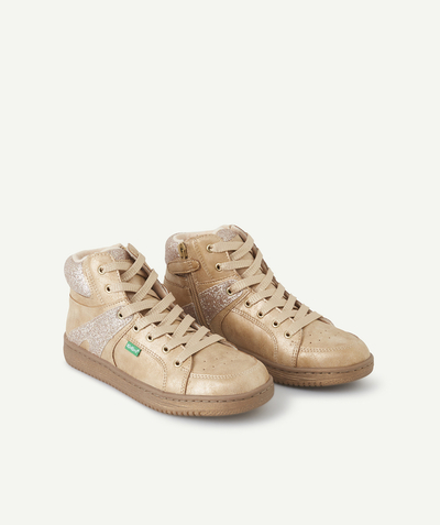 KICKERS ® Tao Categories - LOWELL GIRLS CHAMPAGNE SNEAKERS