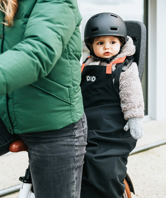 RAINETTE ® Tao Categories - BLACK APRON FOR BICYCLE BABY SEAT