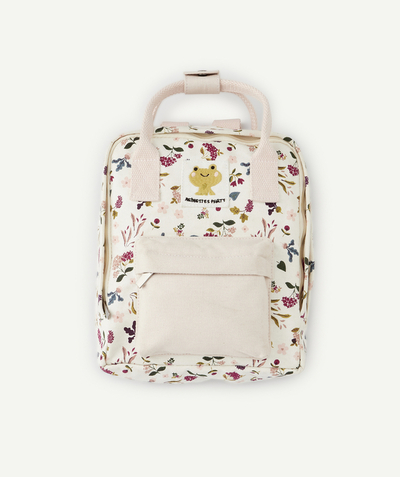 Back to school equipment Nouvelle Arbo   C - BABY GIRLS' PINK AND WHITE FLORAL PRINT BACKPACK