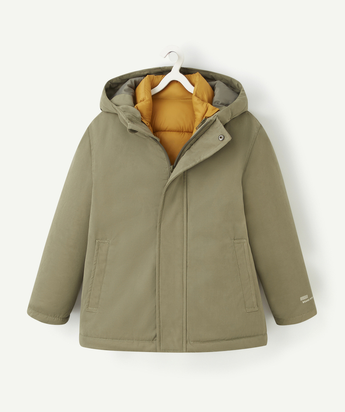Outlet Nouvelle Arbo   C - BOYS' 3-IN-1 GREEN AND OCHRE PARKA WITH RECYCLED PADDING