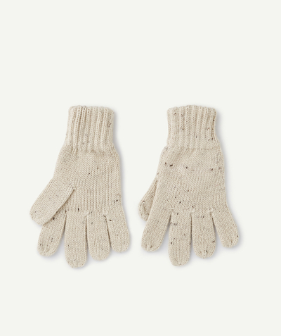 Knitwear accessories Nouvelle Arbo   C - BOYS' BEIGE KNITTED GLOVES