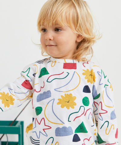 New collection Nouvelle Arbo   C - BABY BOYS' LONG SLEEVED T-SHIRT WITH GEOMETRY THEME PRINT
