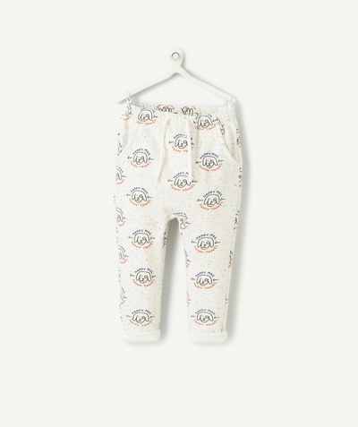 Outlet Tao Categories - BABY BOYS' DOG PRINT HAREM-STYLE TROUSERS IN RECYCLED FIBRES