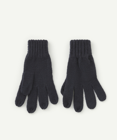 Knitwear accessories Nouvelle Arbo   C - PAIR OF GIRLS' GLOVES IN BLUE RECYCLED FIBRES