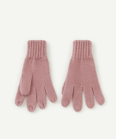 Accessories Nouvelle Arbo   C - A PAIR OF GIRLS' GLOVES IN POWDER PINK RECYCLED FIBRES