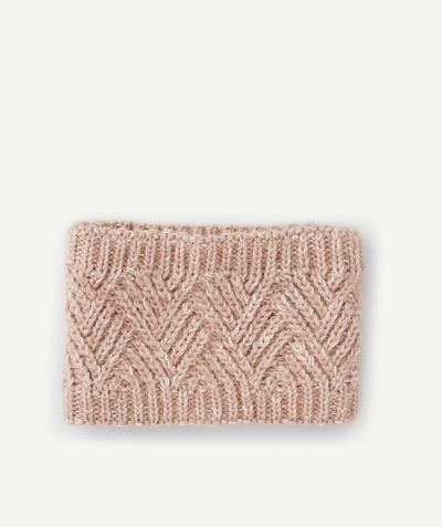 Knitwear accessories Nouvelle Arbo   C - BABY GIRLS' PINK AND SHERPA SNOOD
