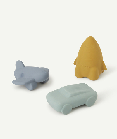 Bath toys Nouvelle Arbo   C - SET OF THREE BLUE, GREEN AND OCHRE JACOB TOYS
