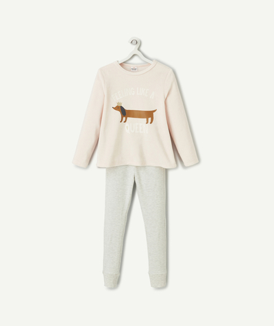 Nightwear Nouvelle Arbo   C - GIRLS' FLEECE PYJAMAS IN RECYCLED FIBRES WITH A DOG THEME