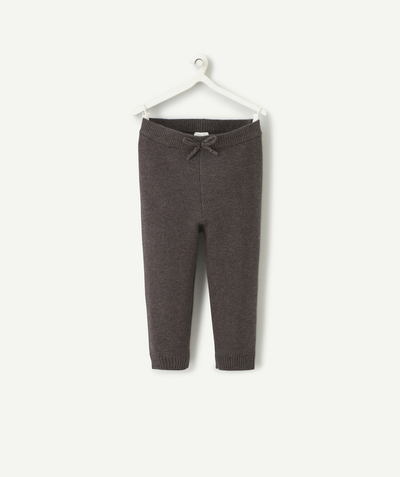 Our latest looks Nouvelle Arbo   C - BABY GIRL'S TROUSERS IN COMPACT KNIT AND RECYCLED FIBRES, GREY