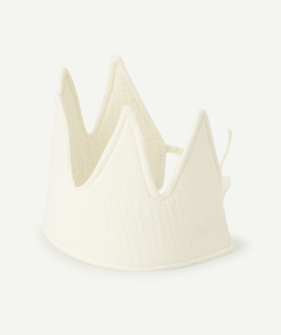 Costumes and parties Nouvelle Arbo   C - IVORY COTTON BIRTHDAY CROWN 12 x 35 CM