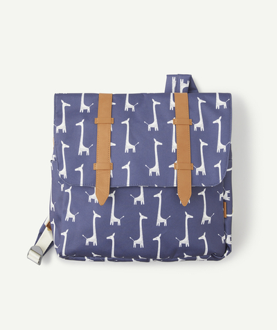 Bag Tao Categories - BLUE BINDER WITH GIRAFFE PRINT IN RECYCLED PLASTIC