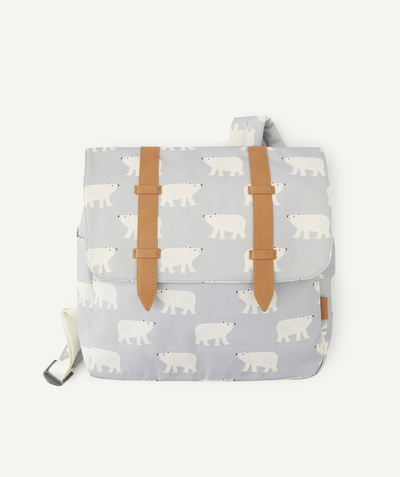 Bag Tao Categories - LIGHT BLUE BINDER WITH POLAR BEAR PRINT IN RECYCLED PLASTIC