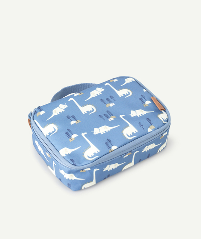 Back to school equipment Nouvelle Arbo   C - BLUE COOLER BAG IN RECYCLED PLASTIC WITH A DINOSAUR PRINT
