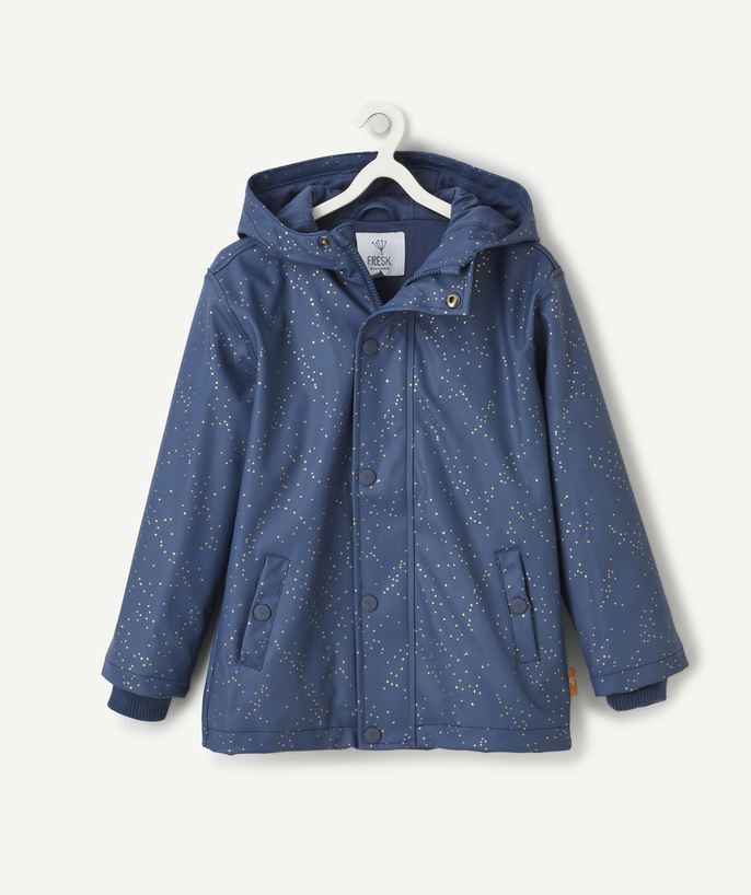 Coat - Padded jacket - Jacket Tao Categories - BLUE RAINCOAT WITH POLKA DOT PRINT