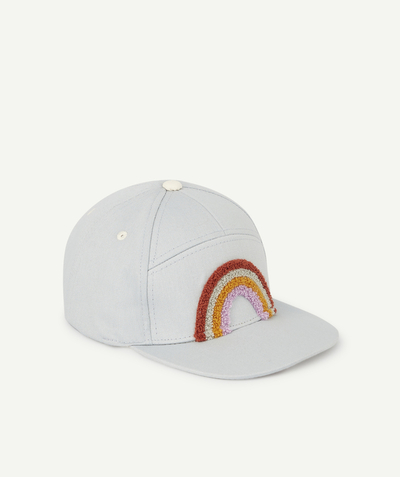 Hats - Caps Nouvelle Arbo   C - SKY BLUE CAP WITH A BOUCLE RAINBOW