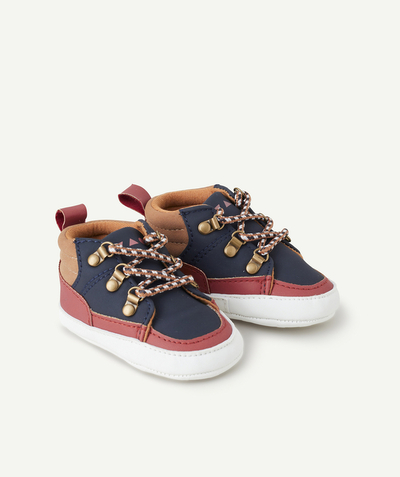 Baby boy Nouvelle Arbo   C - BABY BOYS' BLUE, TERRACOTTA AND BROWN BOOTIES