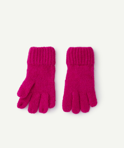 Accessories Nouvelle Arbo   C - GIRLS' NEON PINK KNITTED GLOVES