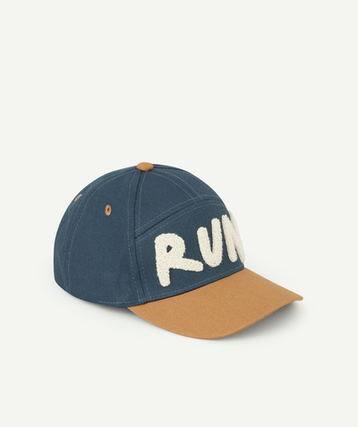 Hoed -Pet Nouvelle Arbo   C - NAVY BLUE CAP WITH A RUN MESSAGE IN BOUCLE