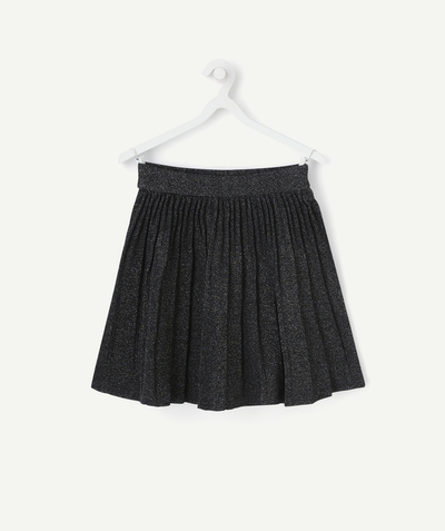 Shorts - Skirt Nouvelle Arbo   C - JUPE PLISSÉE EN TRICOT PAILLETÉ NOIRE