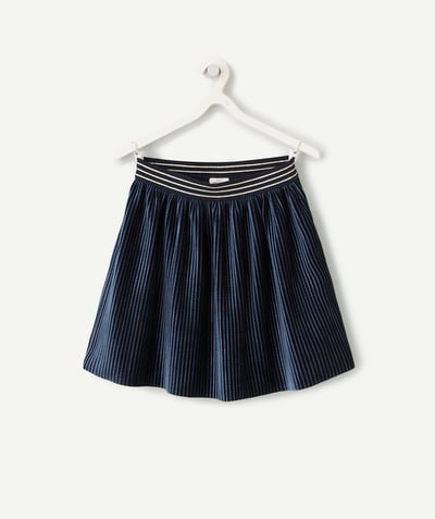 Shorts - Skirt Nouvelle Arbo   C - JUPE PLISSÉE FILLE EN VELOURS BLEU MARINE