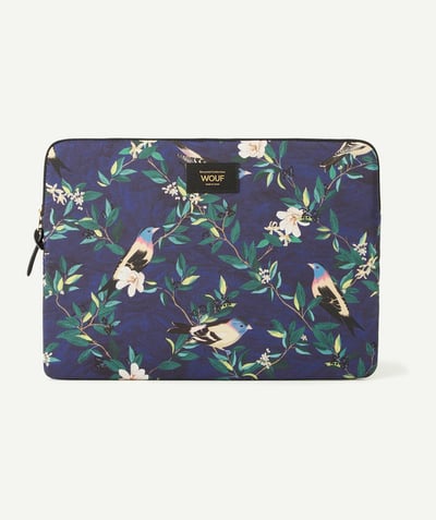 ECODESIGN Nouvelle Arbo   C - BLUE AND BIRD PRINT 13- AND 14-INCH LAPTOP SLEEVE