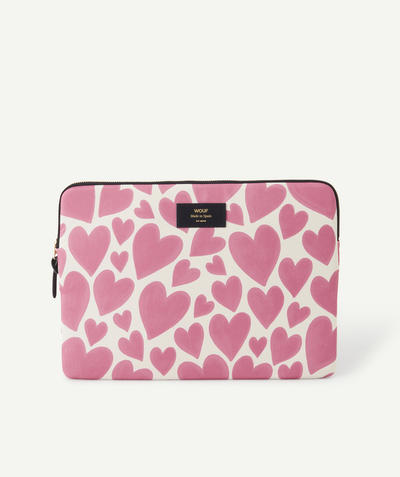 Accessories Nouvelle Arbo   C - 13- AND 14-INCH PINK HEARTS PRINT LAPTOP SLEEVE