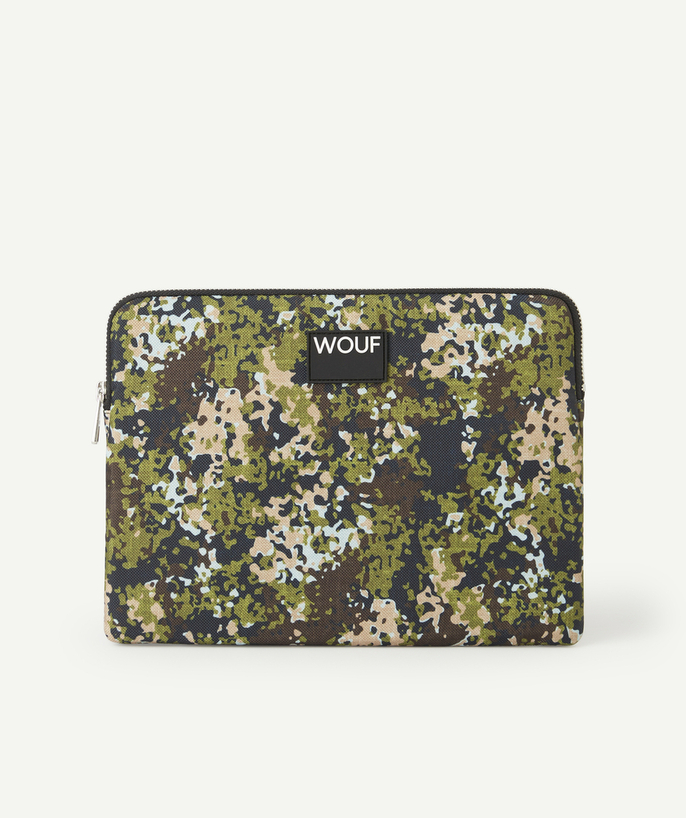 ECODESIGN Tao Categories - KHAKI AND PINK PRINTED TABLET COVER