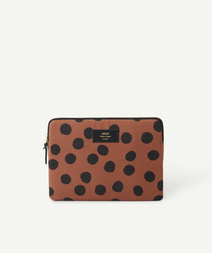 ECODESIGN Tao Categories - BROWN TABLET COVER WITH POLKA DOTS