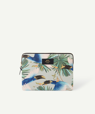 ECODESIGN Nouvelle Arbo   C - TROPICAL BIRD PRINT TABLET SLEEVE
