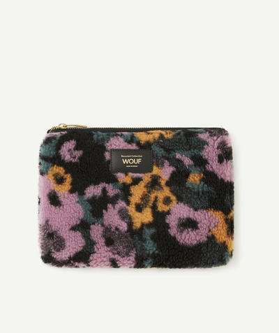 ECODESIGN Nouvelle Arbo   C - SMALL MULTICOLOURED AND FLORAL TEDDY POUCH IN RECYCLED FIBRES
