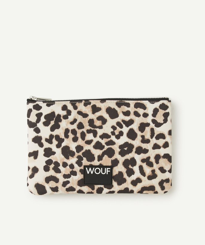 Christmas store Tao Categories - SMALL POUCH IN RECYCLED FIBRES AND LEOPARD PRINT
