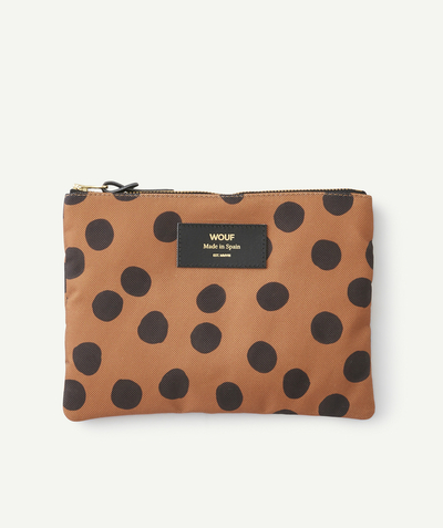 ECODESIGN Nouvelle Arbo   C - RECYCLED PLASTIC POUCH WITH BROWN POLKA DOTS