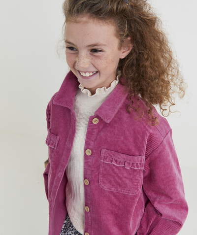 Our latest looks Nouvelle Arbo   C - PINK CORDUROY SHIRT WITH SCALLOPED FINISH