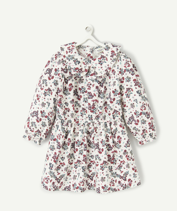 Party outfits Tao Categories - BABY GIRL CLAUDINE NECK DRESS IN COTTON AND FLORAL PRINT