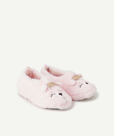 Christmas store Nouvelle Arbo   C - PAIR OF GIRLS' SLIPPERS IN SOFT PINK FEATURING A DOG THEME AND SPARKLING DETAILS