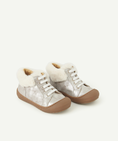Privé verkoop Tao Categorieën - BABY GIRLS' FAUX FUR BOOTIES WITH SILVER-TONE LACES
