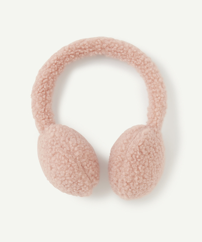 Accessories Nouvelle Arbo   C - GIRLS' PINK SHERPA EARMUFFS