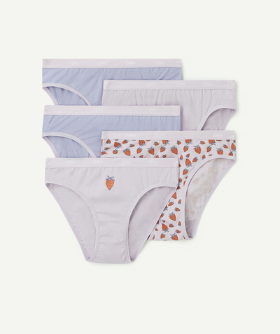 DIM ® Tao Categories - PACK OF 5 LILA POCKET PANTIES WITH STRAWBERRY PRINT