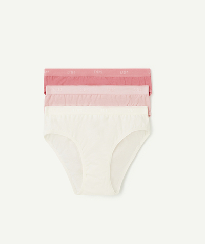 DIM ® Tao Categories - SET OF 3 PINK AND MOTHER-OF-PEARL POCKETS PANTIES
