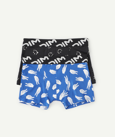 Sportswear Nouvelle Arbo   C - PACK OF 2 PAIRS OF BOYS' PEACE PRINT BOXER SHORTS IN RECYCLED FIBRES