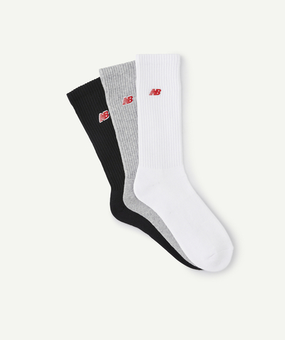 New collection Tao Categories - PACK OF 3 PAIRS OF WHITE, GREY AND BLACK COTTON SOCKS